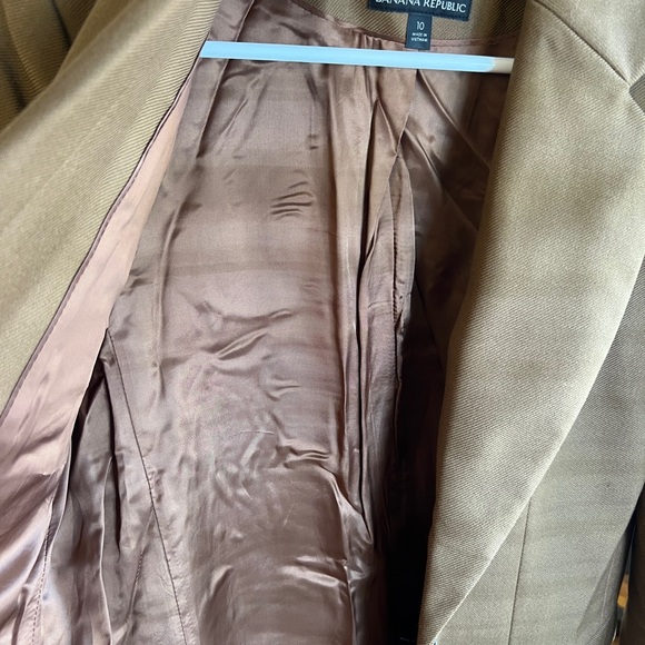 NWOT Banana Republic Lido Brown Boxy Modern Blazer Tailored Wool Blend - Picture 5 of 6